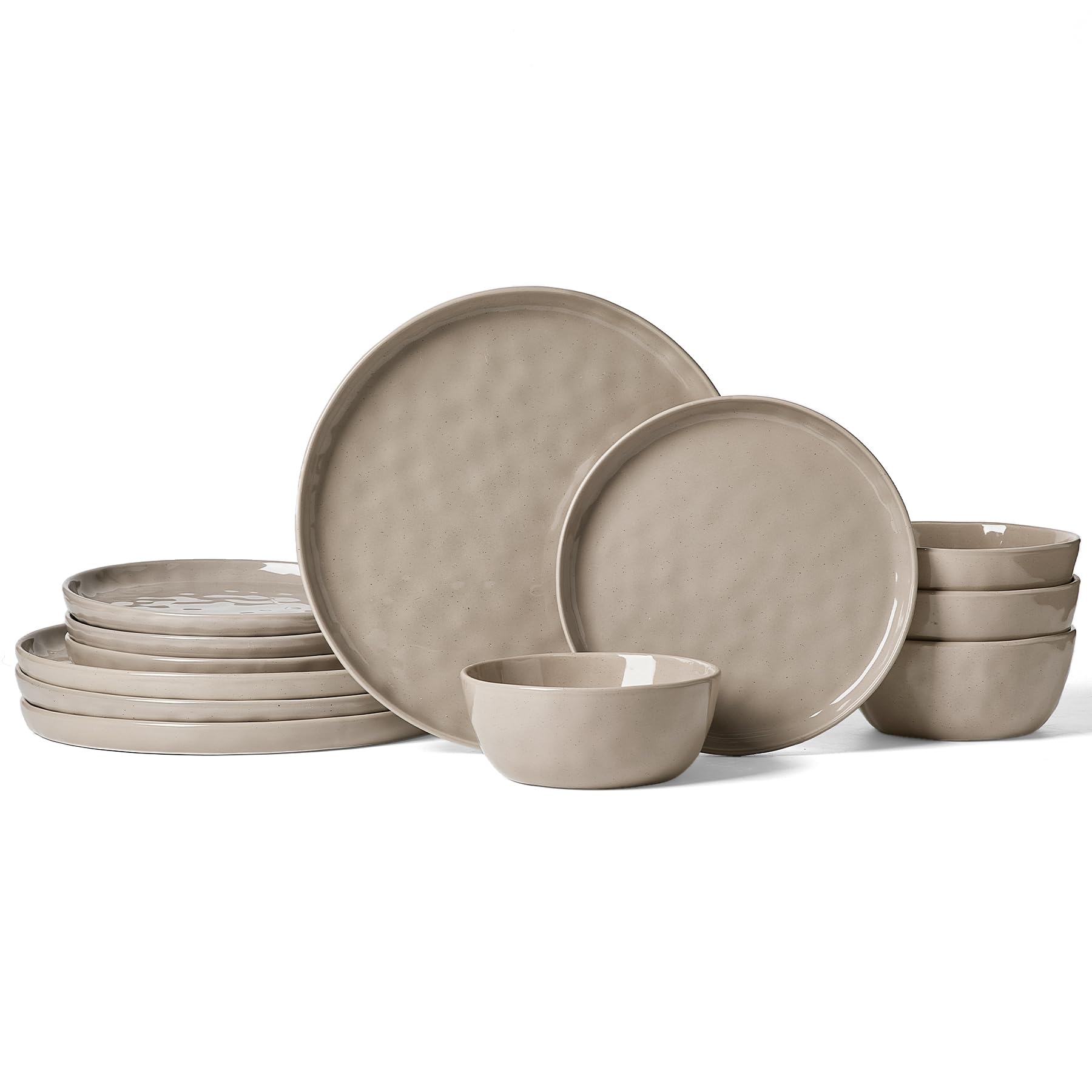 Amazon.com: Famiware Mars Stoneware Dinnerware Set for 4, Cinnamon